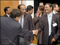 Minister de Silva with SP Thamilselvan (photo Sudath Silva)