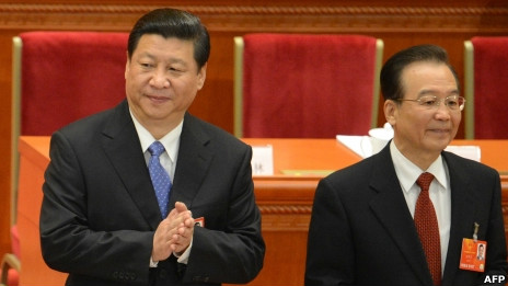 习近平与温家宝(05/03/2013)