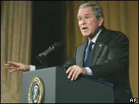 O presidente dos Estados Unidos, George W. Bush