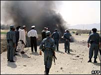 صحنه انفجار هفته گذشته در قندهار