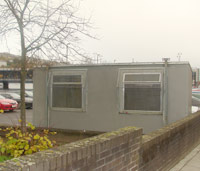 The homeless cabin was left at the car park on Foyle Road 