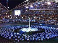 The Olympic Stadium during the closing ceremony