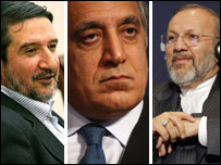 مجتبی ثمره هاشمی، زلمی خلیلزاد، منوجهر متکی 