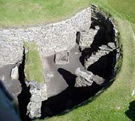 Image of building remains in Shetland Isles, Scotland