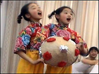 Pupils learning to dance in Shanghai