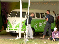 Oxfam's green camper van