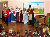 Performers at a school 203