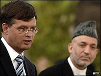 حامد کرزی و يان پيتر بالکنند 