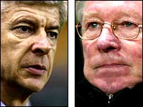 Arsene Wenger và Alex Ferguson