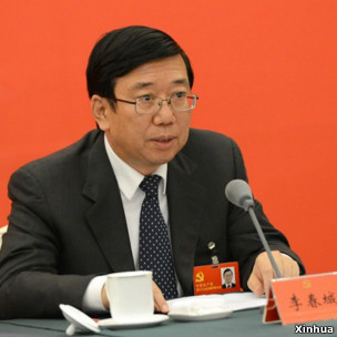 李春城在中共十八大會議上（08/11/2012，資料照片）
