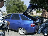 Cotrol de poliţie în Inguşetia