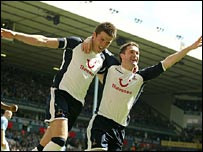 شادمانی کين و کاريک پس از گل تاتنهام