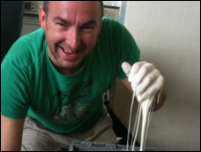 Handling a non-Newtonian fluid