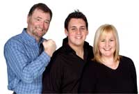 Ray, Marc a Sian y cyflwynwyr