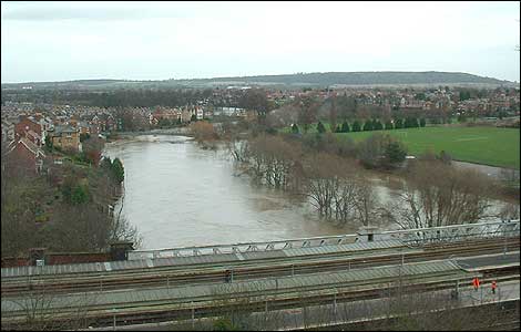 The Severn in Castlefields, Shrewsbury