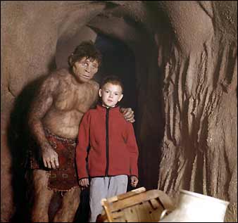 Stig and Barney in Stig's cave