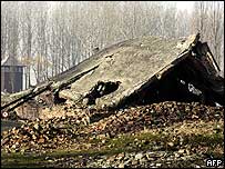 ويرانه يکی از اتاق های گاز در آشويتز