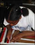 Making the costumes.