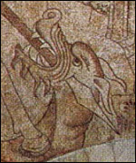 The dragon defeated by St George.