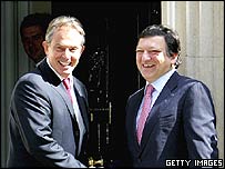 خوزه مانوئل باروسو و تونی بلر