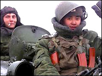 Ruští vojáci v Čečensku