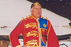 Actor dressed as King John