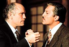 Image: John Malkovich directs Javier Bardem in The Dancer Upstairs