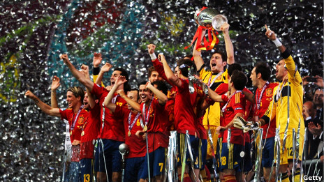 Selección española celebra