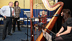 Georgia Ruth Williams (on harp) with Roy Noble and Stuart Cable