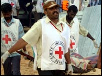 ICRC workers in Puthumatalan (Library photo)