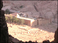 A view of St. Katherine's Monastery from above