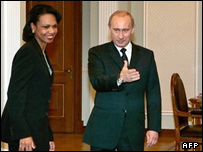 پوتین و رایس - تصویر آرشیوی