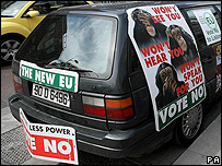 A No campaign car in Dublin