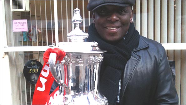 Garth Crooks with the FA Cup