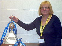 Pat Parker with the trophy