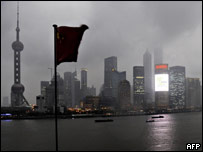 Shanghai during a total solar eclipse
