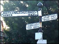 Signpost in Kirkby Stephen
