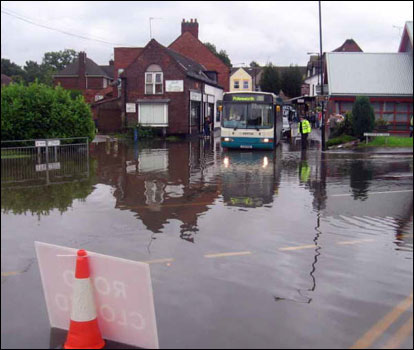 Flooding in Polesworth - September 2008