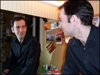 James in the shared dressing room