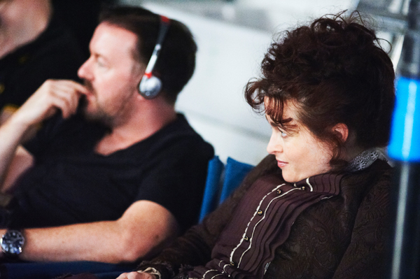 Helena Bonham Carter with Ricky Gervais