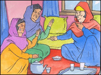 زرمينه، شکريه او شکېبا