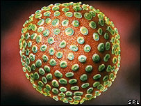 Desenho representando o vírus HIV