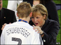 Chancellor Merkel at the World Cup