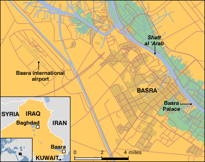 Bản đồ tỉnh Basra
