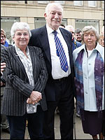 Derek with council leader Jan Wilson and his wife