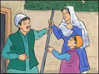 شفيقه با زلمی وپسرشان