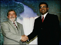 Lula e o presidente da Guiana, Bharrat Jagdeo (Foto: Ricardo Stuckert/PR)