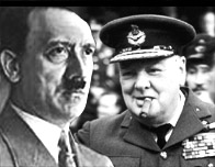Adolf Hitler and Winston Churchill