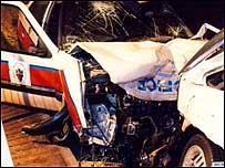 Police car crash