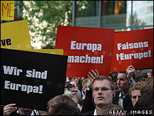 German election rally, 10 May 09